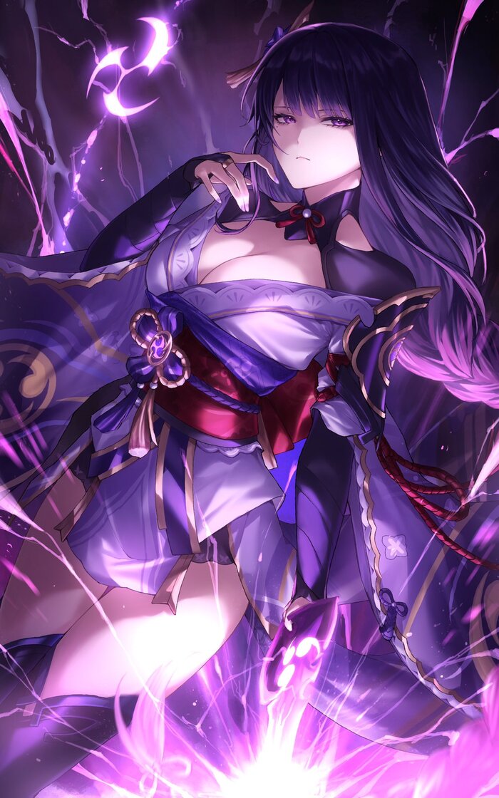  Raiden Shogun (Genshin Impact), , Anime Art, Pixiv, Genshin Impact