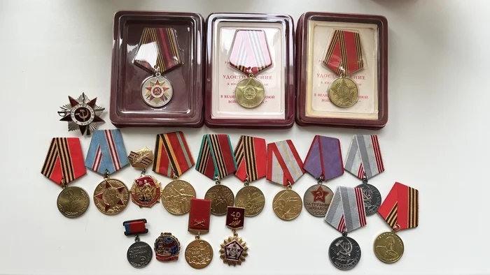 Wave of posts - My, No rating, Medals, A wave of posts, The Great Patriotic War, WWII Awards, Zhukov Medal, Veteran of Labor, Anniversary awards