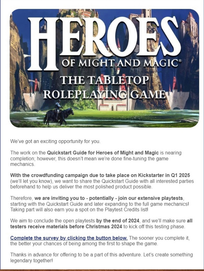 Heroes of Might and Magic RPG