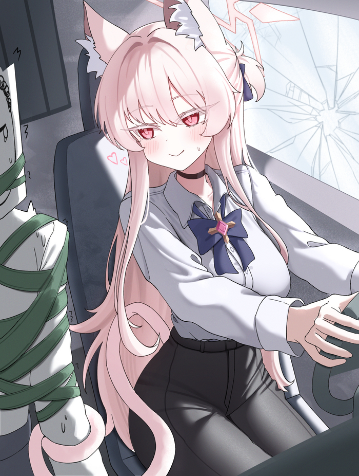 ,  .    ~ Anime Art, , Blue Archive, Kiyosumi Akira, Sensei (Blue Archive), Animal Ears, 