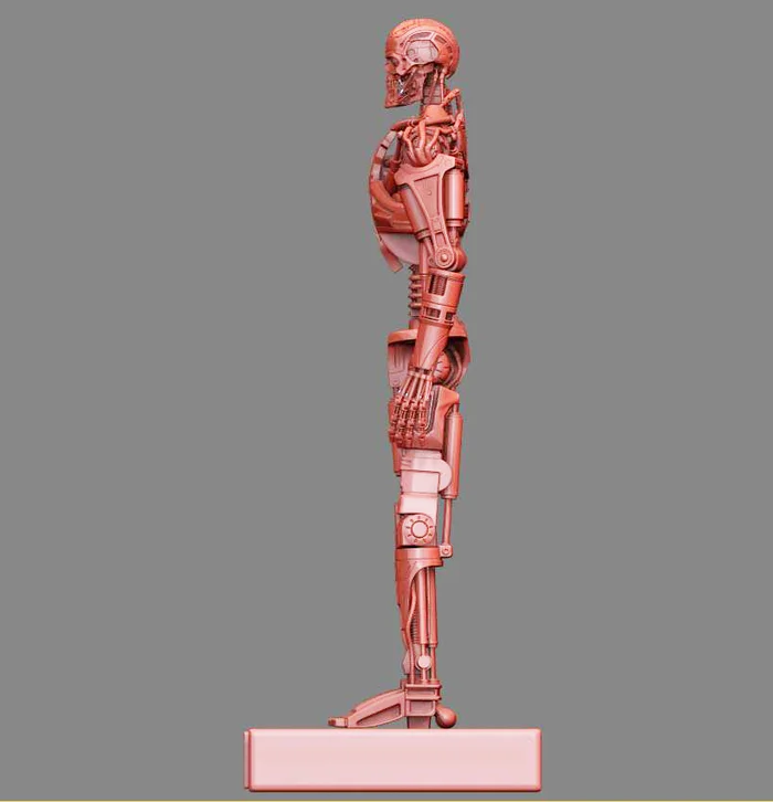 T-600 Terminator Salvation V2 High Detal 3D print model - Моё, 3D печать, Терминатор, 3D принтер, Масштабная модель, Моделизм, 3D моделирование, Покраска миниатюр, Длиннопост