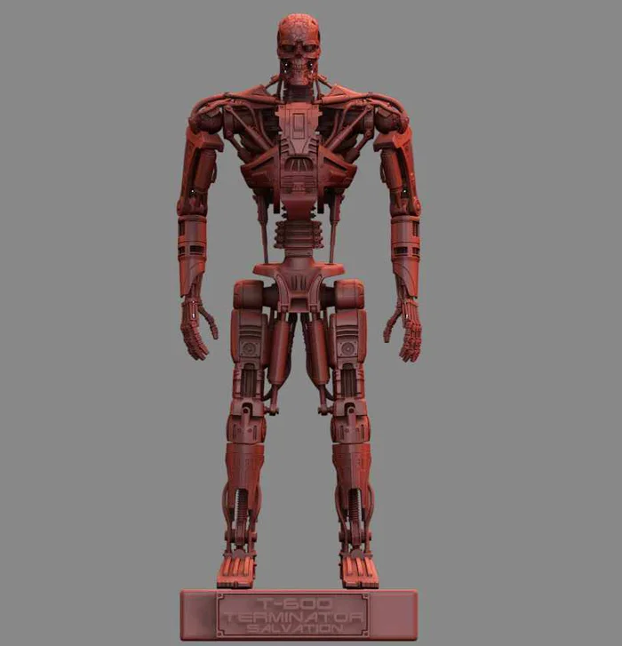T-600 Terminator Salvation V2 High Detal 3D print model - Моё, 3D печать, Терминатор, 3D принтер, Масштабная модель, Моделизм, 3D моделирование, Покраска миниатюр, Длиннопост