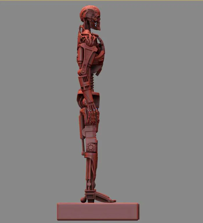 T-600 Terminator Salvation V2 High Detal 3D print model - Моё, 3D печать, Терминатор, 3D принтер, Масштабная модель, Моделизм, 3D моделирование, Покраска миниатюр, Длиннопост
