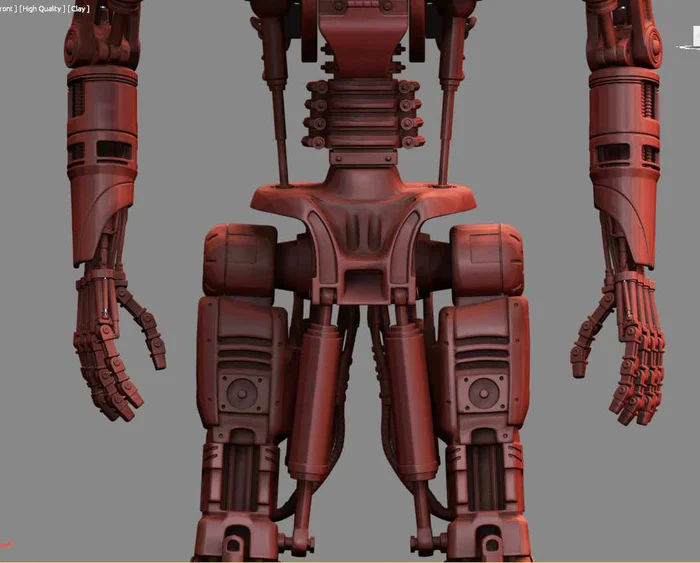 T-600 Terminator Salvation V2 High Detal 3D print model - Моё, 3D печать, Терминатор, 3D принтер, Масштабная модель, Моделизм, 3D моделирование, Покраска миниатюр, Длиннопост