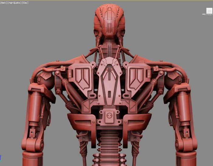 T-600 Terminator Salvation V2 High Detal 3D print model - Моё, 3D печать, Терминатор, 3D принтер, Масштабная модель, Моделизм, 3D моделирование, Покраска миниатюр, Длиннопост