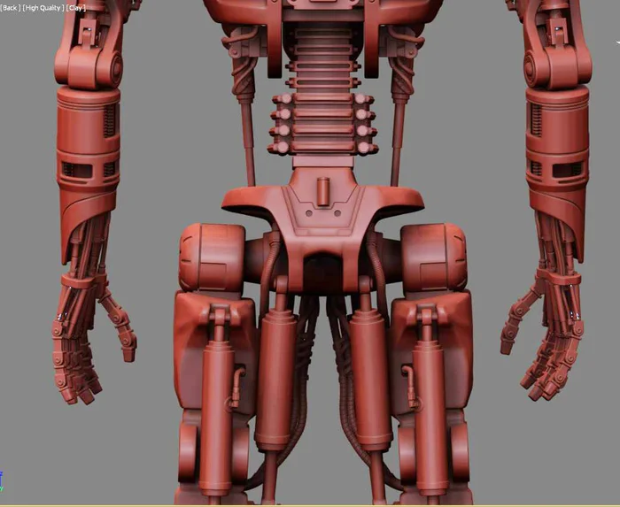 T-600 Terminator Salvation V2 High Detal 3D print model - Моё, 3D печать, Терминатор, 3D принтер, Масштабная модель, Моделизм, 3D моделирование, Покраска миниатюр, Длиннопост