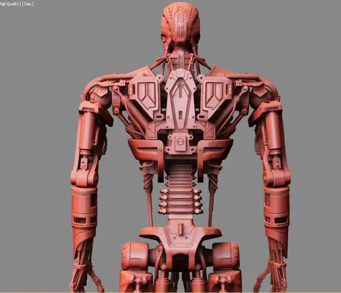 T-600 Terminator Salvation V2 High Detal 3D print model - Моё, 3D печать, Терминатор, 3D принтер, Масштабная модель, Моделизм, 3D моделирование, Покраска миниатюр, Длиннопост