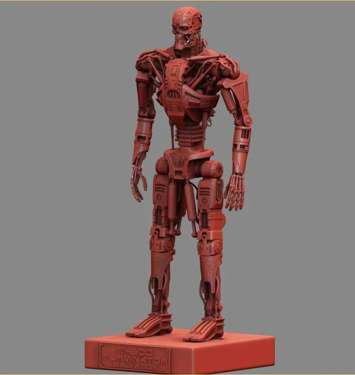 T-600 Terminator Salvation V2 High Detal 3D print model - Моё, 3D печать, Терминатор, 3D принтер, Масштабная модель, Моделизм, 3D моделирование, Покраска миниатюр, Длиннопост