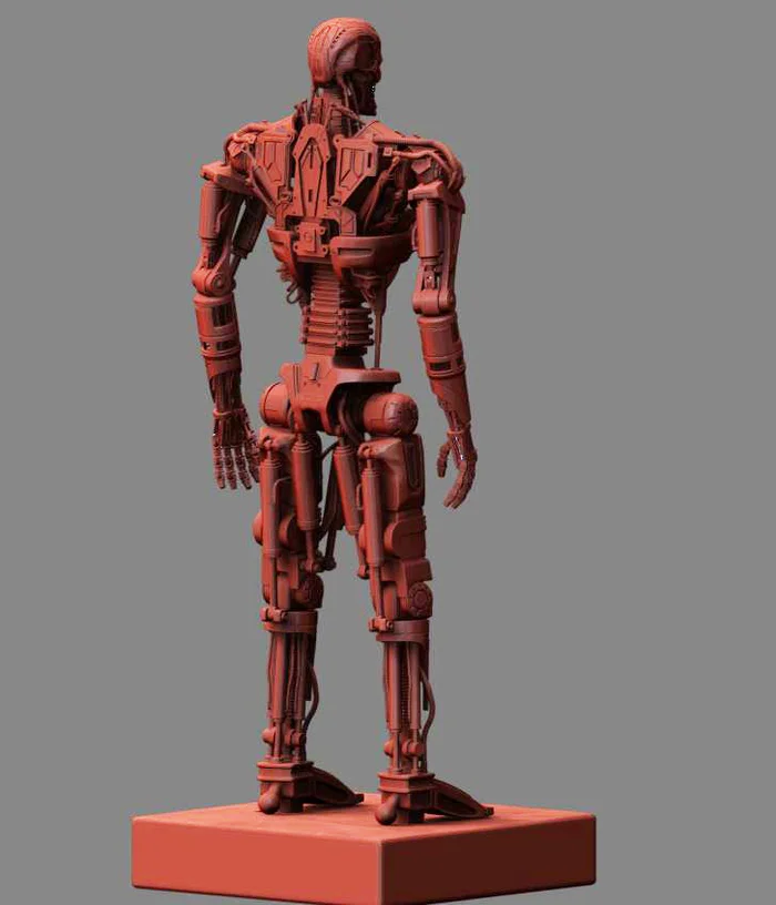 T-600 Terminator Salvation V2 High Detal 3D print model - Моё, 3D печать, Терминатор, 3D принтер, Масштабная модель, Моделизм, 3D моделирование, Покраска миниатюр, Длиннопост