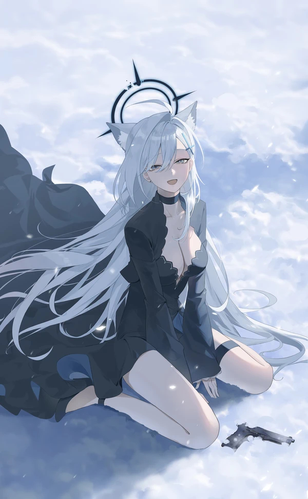   , Anime Art, Blue Archive, Shiroko Terror, Animal Ears