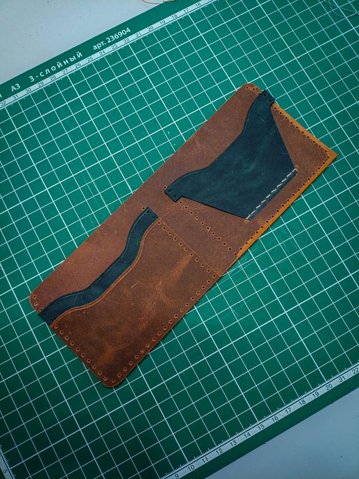 внутренний карман сшерфовал (срезал часть бахтармы, что бы сделать тоньше)