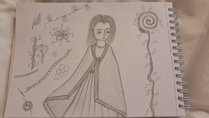 Концепт арт. Лесная эльфийка