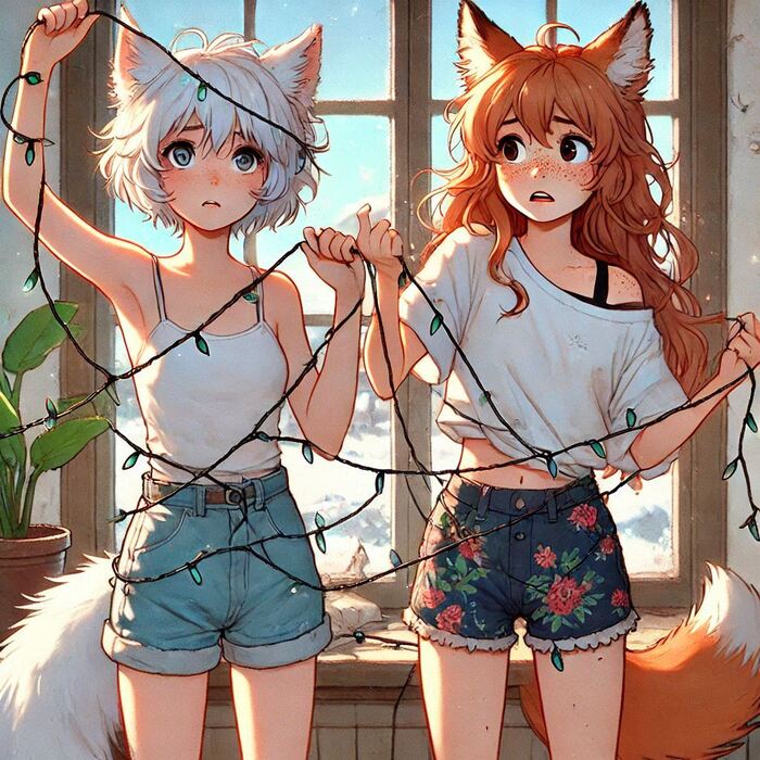   ,  ,  , Anime Art, , , Original Character, , Animal Ears, , , , ,  , Ginger & White, 