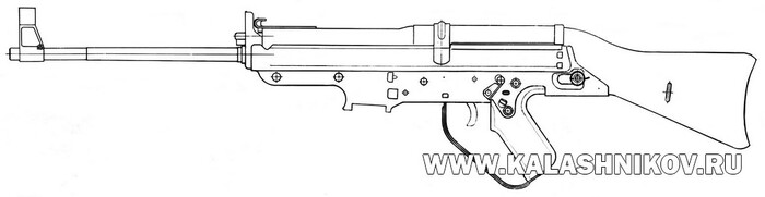 Фрагмент трофейного чертежа автомата Хорна