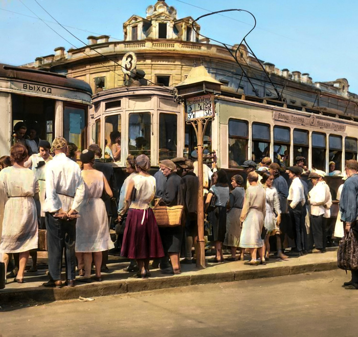 Жизнь Советской Москвы в 30-е годы. 20 раскрашенных фотографий. Часть II Москва, Столица, СССР, 1930-е, Фотография, Историческое фото, История города, Колоризация, Длиннопост