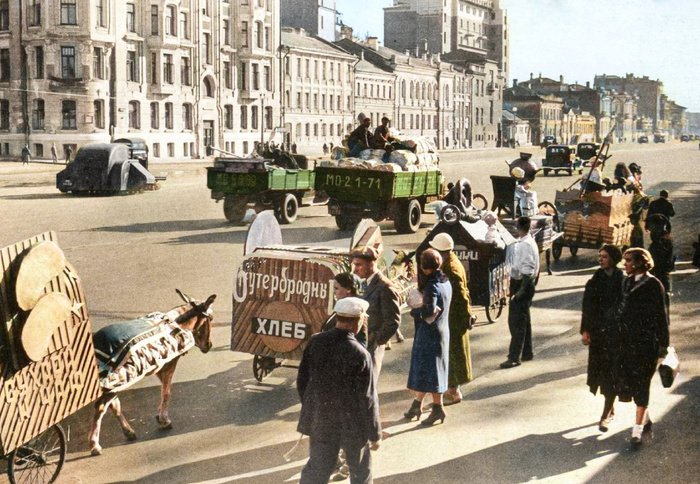Жизнь Советской Москвы в 30-е годы. 20 раскрашенных фотографий. Часть II Москва, Столица, СССР, 1930-е, Фотография, Историческое фото, История города, Колоризация, Длиннопост