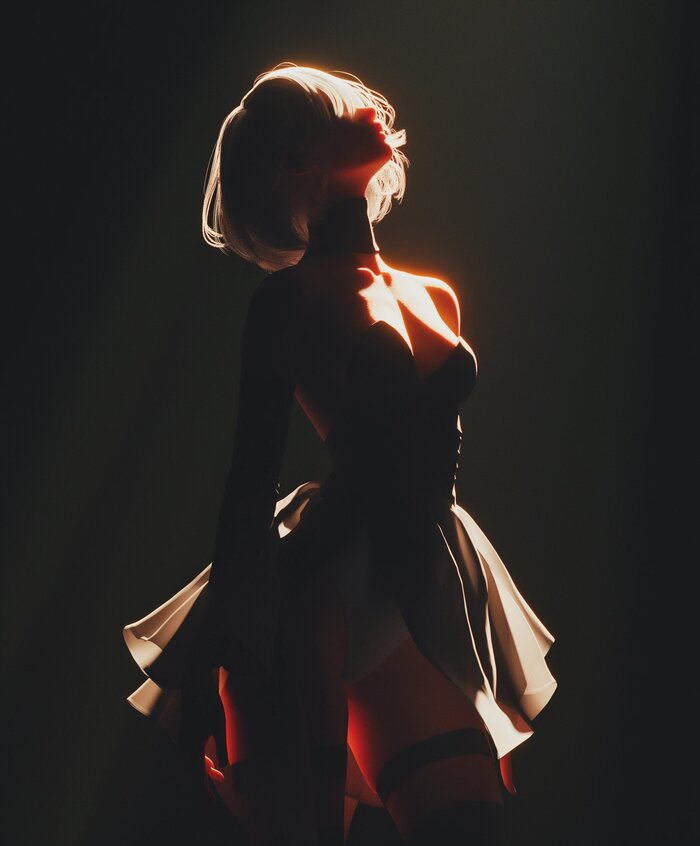 Yorha 2B Anime Art, , , , Nier Automata, Yorha unit no 2 type B,  