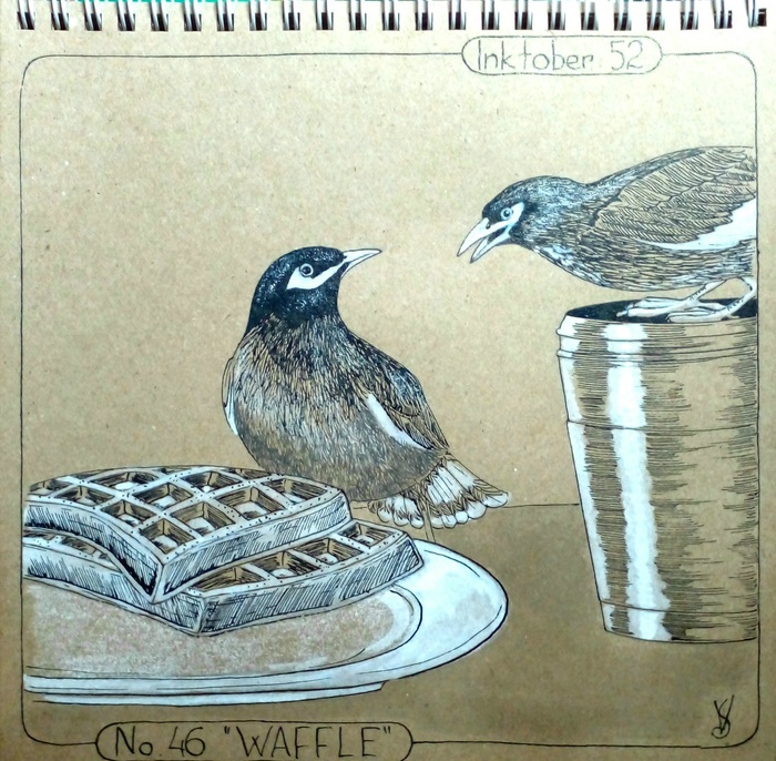 Inktober 52. Week 46 "WAFFLE" Inktober, , , , 