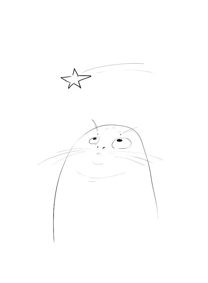 Wish - My, Seal, Seal, Sketch