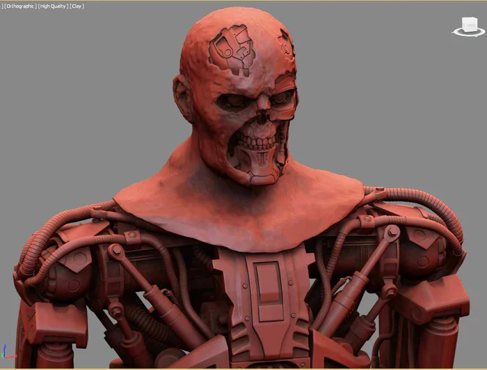 T-600 Terminator Salvation V2 High Detal 3D print model #2 - Моё, Терминатор, 3D печать, Моделизм, Покраска миниатюр, Масштабная модель, Длиннопост