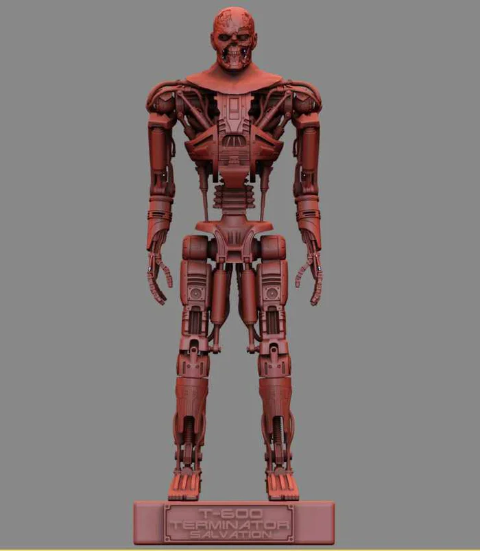 T-600 Terminator Salvation V2 High Detal 3D print model #2 - Моё, Терминатор, 3D печать, Моделизм, Покраска миниатюр, Масштабная модель, Длиннопост