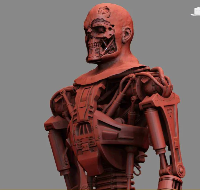 T-600 Terminator Salvation V2 High Detal 3D print model #2 - Моё, Терминатор, 3D печать, Моделизм, Покраска миниатюр, Масштабная модель, Длиннопост