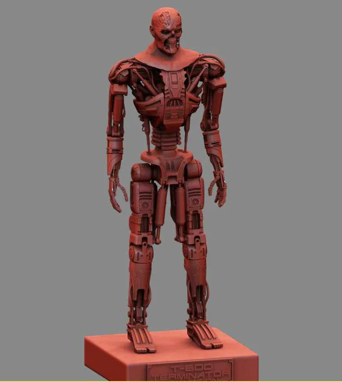 T-600 Terminator Salvation V2 High Detal 3D print model #2 - Моё, Терминатор, 3D печать, Моделизм, Покраска миниатюр, Масштабная модель, Длиннопост