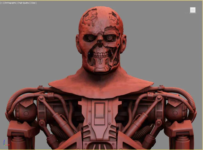 T-600 Terminator Salvation V2 High Detal 3D print model #2 - Моё, Терминатор, 3D печать, Моделизм, Покраска миниатюр, Масштабная модель, Длиннопост