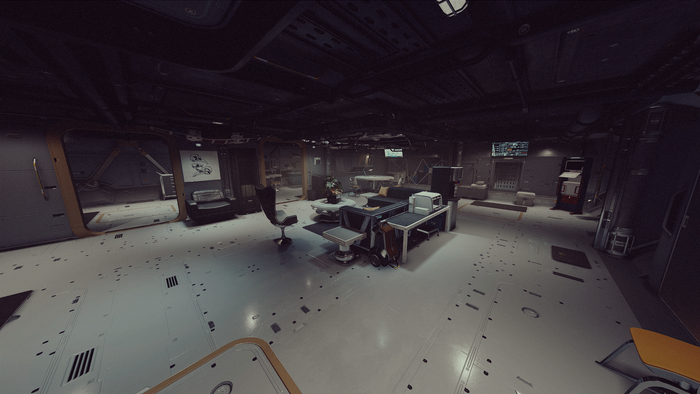 Жилая комната 2х2 (Страуд), из неё можно попасть в 2 спальни (обе Страуд)