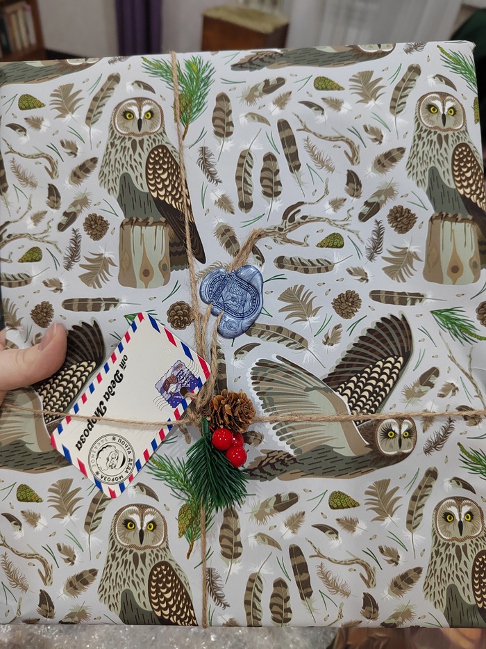 Вы посмотрите как упаковано, я в восторге, даже печать с совами!