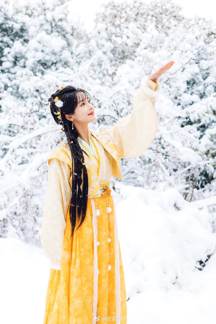 Winter forest - Hanfu, China, Girls, The photo, Winter, Forest, Nature