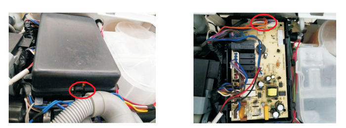 Последовательность снятия платы управления. Фото из сервисной инструкции