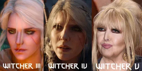 Evolution - Humor, Picture with text, Witcher, Ciri, Evolution, Degradation, The Witcher 4, Telegram (link)