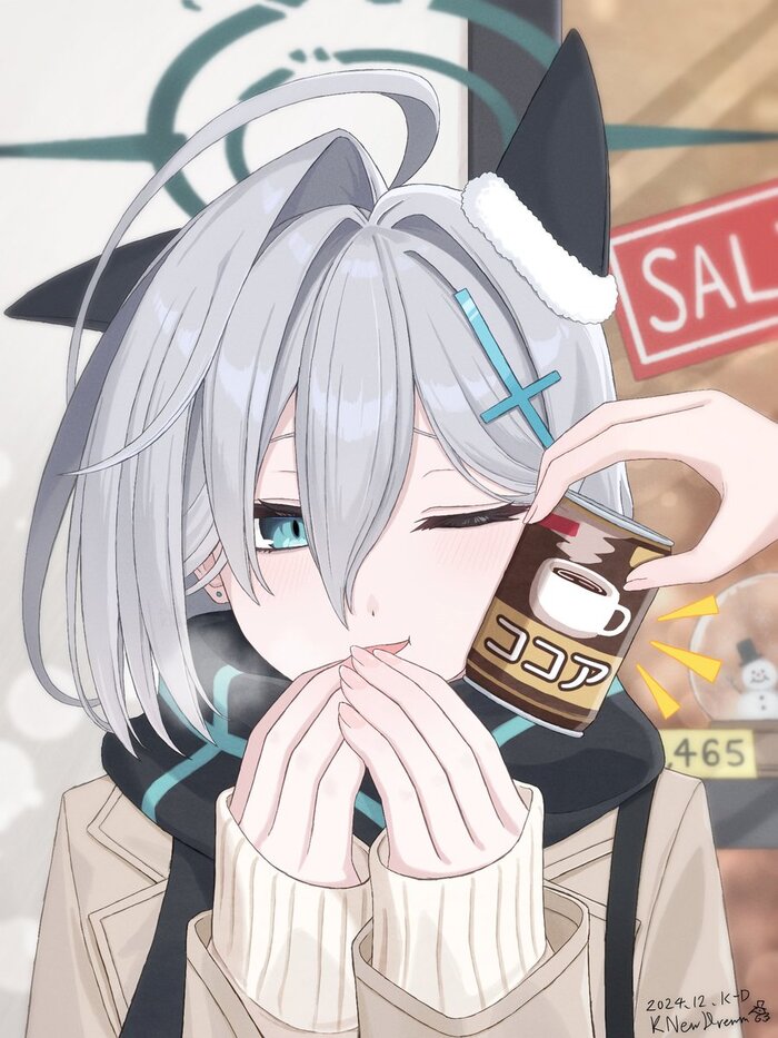     , Anime Art, , , Blue Archive, Shiroko Terror, Animal Ears, , 