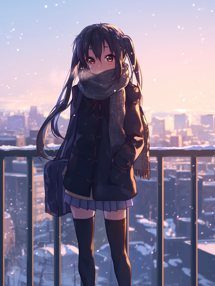   , Anime Art, K-on, Azusa Nakano,  , Zettai Ryouiki, , , , 