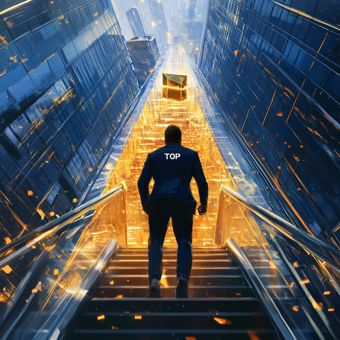 Идеи новогодних подарков 2025 подскажет нейросеть: карьера из карты желаний, сгенерированной для друга — абстрактный небоскреб, символизирующий успех.