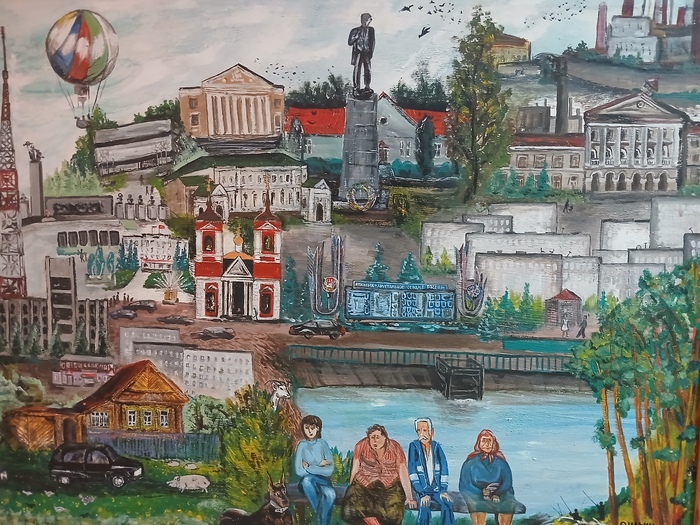 Рисунок города из местного краеведческого музея.