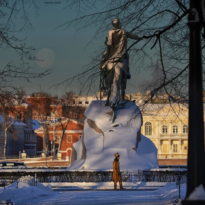 Такая разная Луна... декабрь - Моё, Фотография, Санкт-Петербург, Закат, Луна