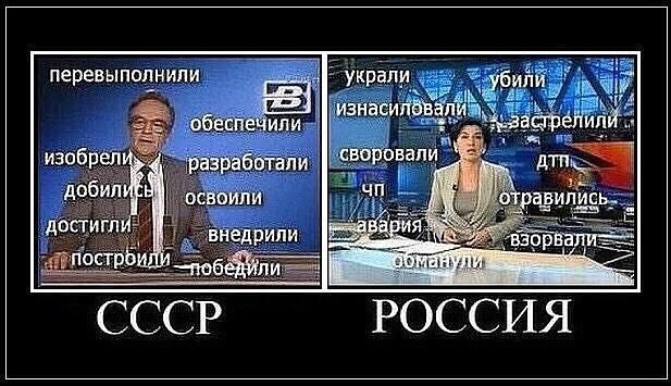 One picture post - Picture with text, the USSR, Russia, Demotivator, news, Comparison, A wave of posts, Hardened, Politics