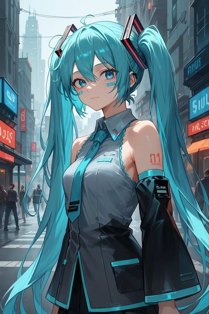    ,  ,  , Hatsune Miku, Anime Art, Stable Diffusion, 