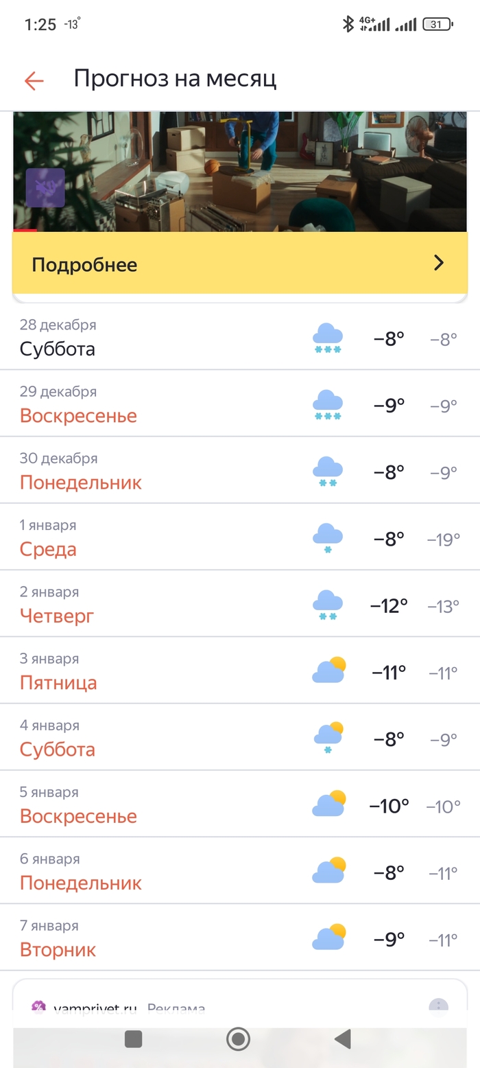 Яндекс, что с погодой