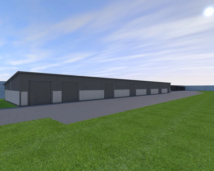 Construction of a car service garage 12x60x4.5m (from design to construction, sequence of works..) - My, Building, Home construction, Garage, Metal structures, Longpost, Builders, Heating, Installation of heating systems, Video, Vertical video