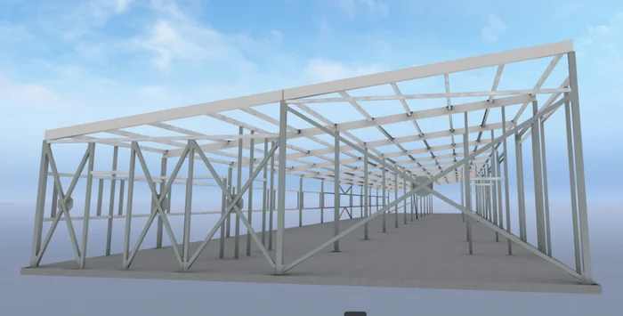 Construction of a car service garage 12x60x4.5m (from design to construction, sequence of works..) - My, Building, Home construction, Garage, Metal structures, Longpost, Builders, Heating, Installation of heating systems, Video, Vertical video