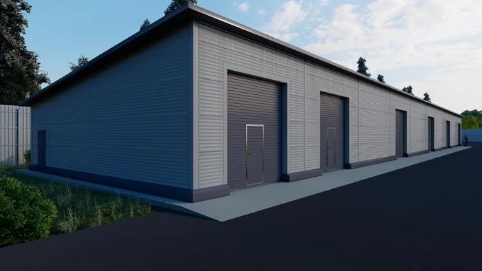 Construction of a car service garage 12x60x4.5m (from design to construction, sequence of works..) - My, Building, Home construction, Garage, Metal structures, Longpost, Builders, Heating, Installation of heating systems, Video, Vertical video