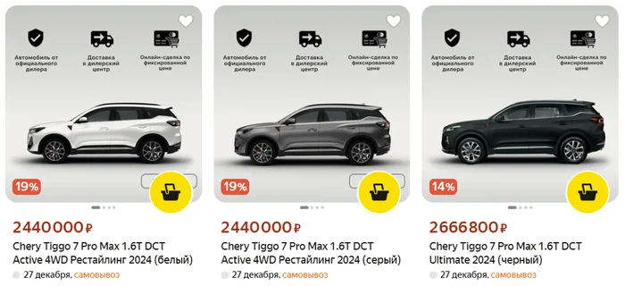 Chery Tiggo 7 Pro Max is being sold for 2.4 million rubles on Yandex Market - Auto, Yandex Market, Products, Order, Chery, Chery Tiggo, Motorists, Online shopping, Online Store, Omoda, Jaecoo