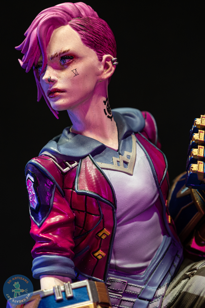  Vi  "Arcane: League of Legends"! 3D ,  , ,  , Arcane, VI, Jinx, League of Legends,  , 3D , , , 