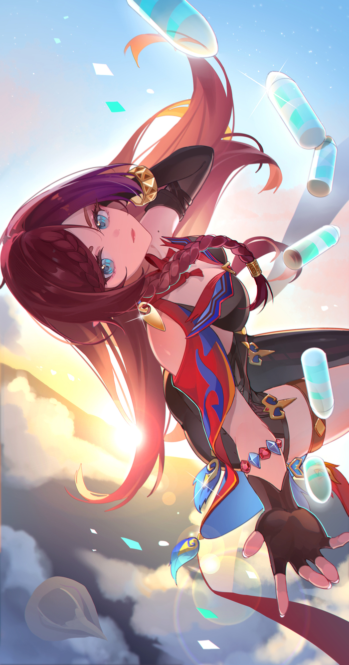  , Anime Art, Pixiv, Genshin Impact, Chasca (Genshin Impact)