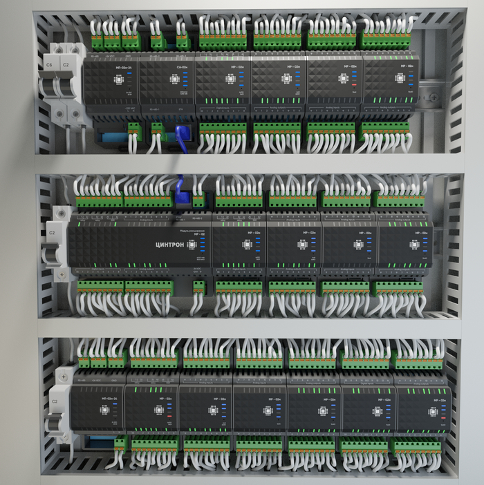 Сервер автоматизации СА-02м с модулями расширения. Шкаф АСУ ТП