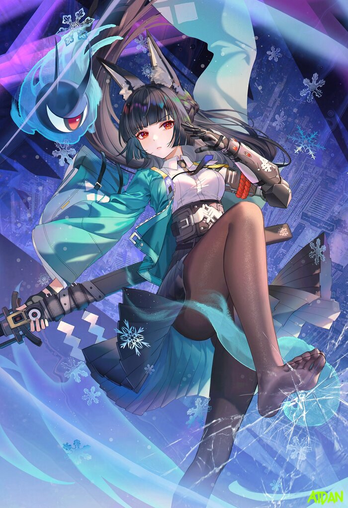  Anime Art, , Hoshimi Miyabi (zzz), Zenless Zone Zero, Atdan, Animal Ears, 
