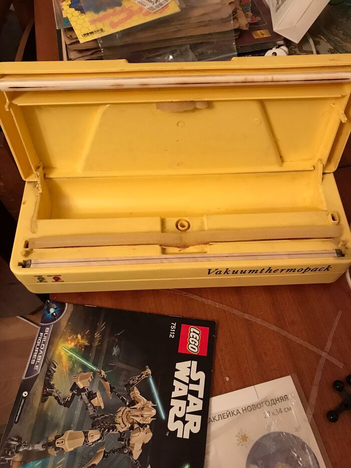 советский вакуумный упаковщик с пайкой пленки